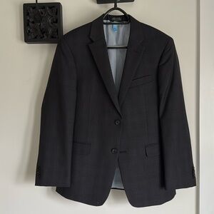 Vintage 100% wool Tommy Hilfiger gray suit jacket - 42R